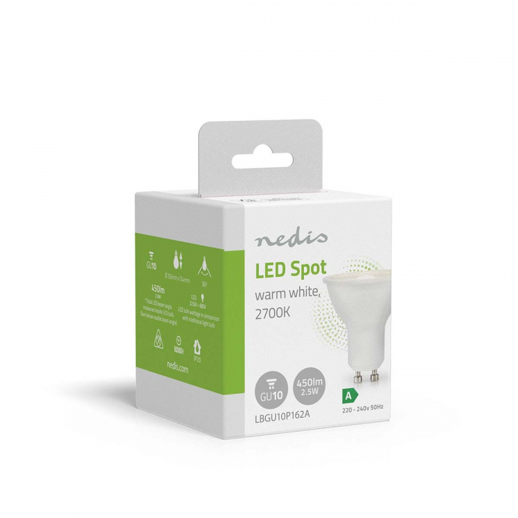 Nedis LED Bulb GU10 | Spot | 2.5 W | 450 lm | 2700 K | Warm White | Retro Style | 1 pcs