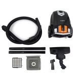 Nedis Vacuum Cleaner | With Bag | 700 W | Dust capacity: 2.0 l | Combi Brush | Action radius: 7.50 m | Hepa 12 | Black / Orange Nedis Vacuum Cleaner | With Bag | 700 W | Dust capacity: 2.0 l | Combi Brush | Action radius: 7.50 m | Hepa 12 | Black / Orange