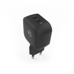 Nedis Wall Charger | PD3.0 | Quick charge feature | 1.75 / 2.33 / 2.92 / 3.0 A | Number of outputs: 2 | 2x USB-C™ | Automatic Voltage Selection | Black