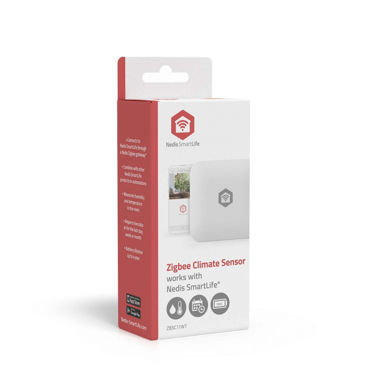 Nedis Smart Climate Sensor | Zigbee 3.0 | Battery Powered | Android™ / IOS | White