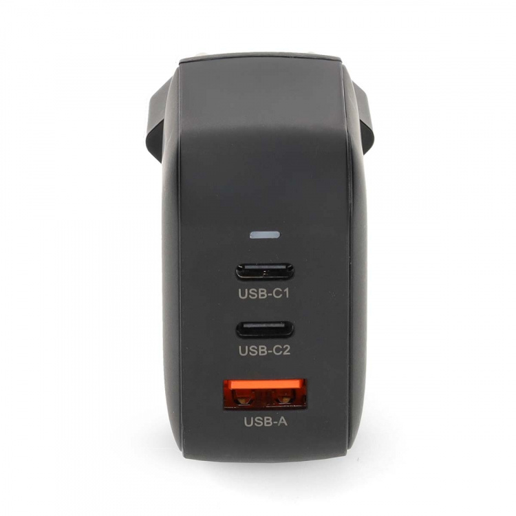 Nedis Wall Charger | PD3.0 | Quick charge feature | 1.5 / 2.25 / 2.5 / 3.0 / 3.5 A | Number of outputs: 3 | USB-A / 2x USB-C™ | Automatic Voltage Selection | Black