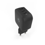 Nedis Wall Charger | PD3.0 | Quick charge feature | 1.5 / 2.25 / 2.5 / 3.0 / 3.5 A | Number of outputs: 3 | USB-A / 2x USB-C™ | Automatic Voltage Selection | Black