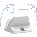 Trust GXT 255W Snabbladdningsställ för PS5-handkontroll Vit