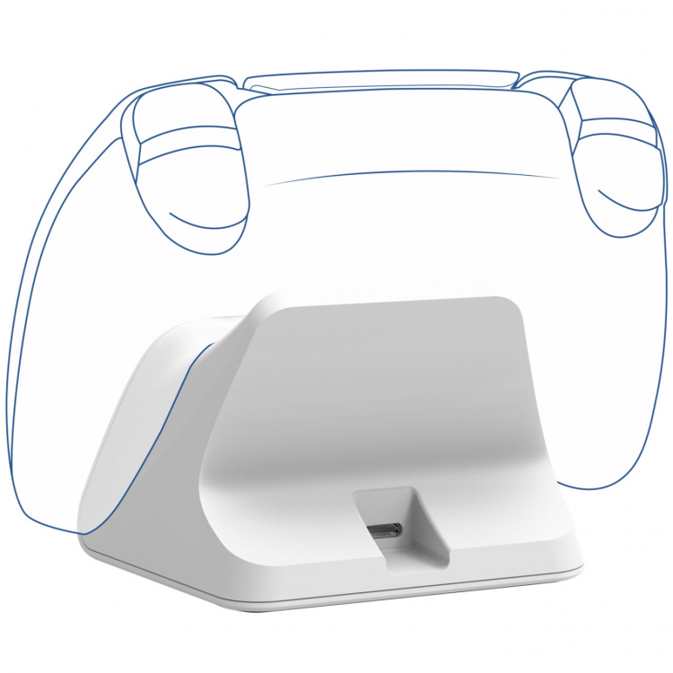 Trust GXT 255W Snabbladdningsställ för PS5-handkontroll Vit