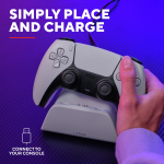 Trust GXT 255W Snabbladdningsställ för PS5-handkontroll Vit