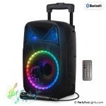 Party Fun Lights Karaoke Party Speaker with Handle & Wheels - (605603)