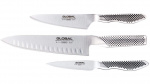 GLOBAL Classic 3 Piece Knife Set with Fluted Cooks Knife (G-773889)