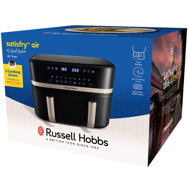 Russell Hobbs Airfryer 27680-56/RH Satisfry Dual Basket Air Fry Russell Hobbs Airfryer 27680-56/RH Satisfry Dual Basket Air Fry