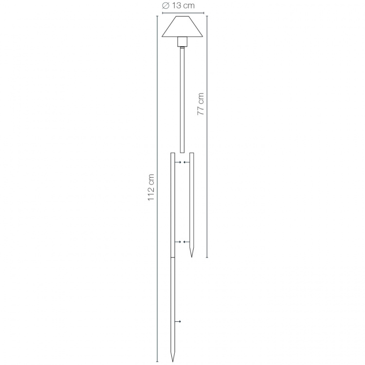 LightsOn Apollo Flex Trädgårdslampa 77/112 cm Grå LightsOn Apollo Flex Trädgårdslampa 77/112 cm Grå