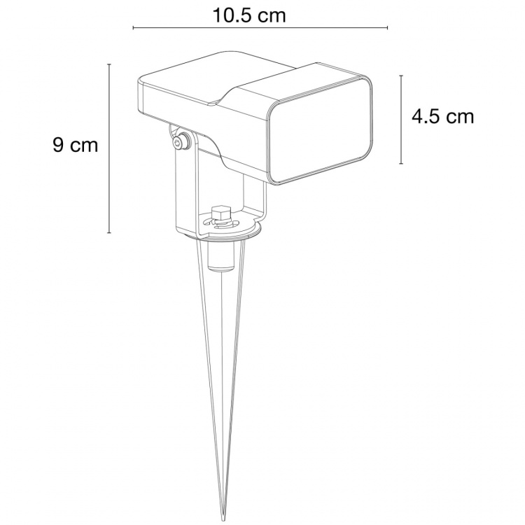 LightsOn Stella Markspot bredstrålande 115° 6W 560lm Grå