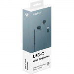 Celly Hörlurar In-Ear Kabel USB-C UP1600 Blågrön