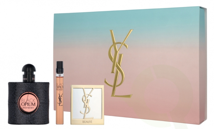 Yves Saint Laurent YSL Black Opium Giftset 60 ml Edp Spray 50ml/Edp Spray 10ml/Mirror