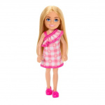 Barbie Chelsea Doll, Small Doll - Checked Dress With Blonde Hair & Blue Eyes (HXM95)