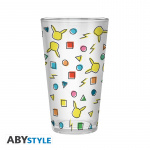 Abysse POKEMON Large Glass - Pikachu Pattern - 400 ml x2