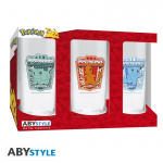 Abysse Pokemon Glass Set - 3 x 14cm Height, 6cm Diameter