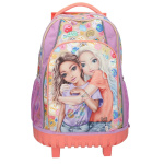 TOPModel TOPModel School Backpack Trolley GIRL POWER - Beige, Lilac, Coral - 34x24x50 cm (413286)