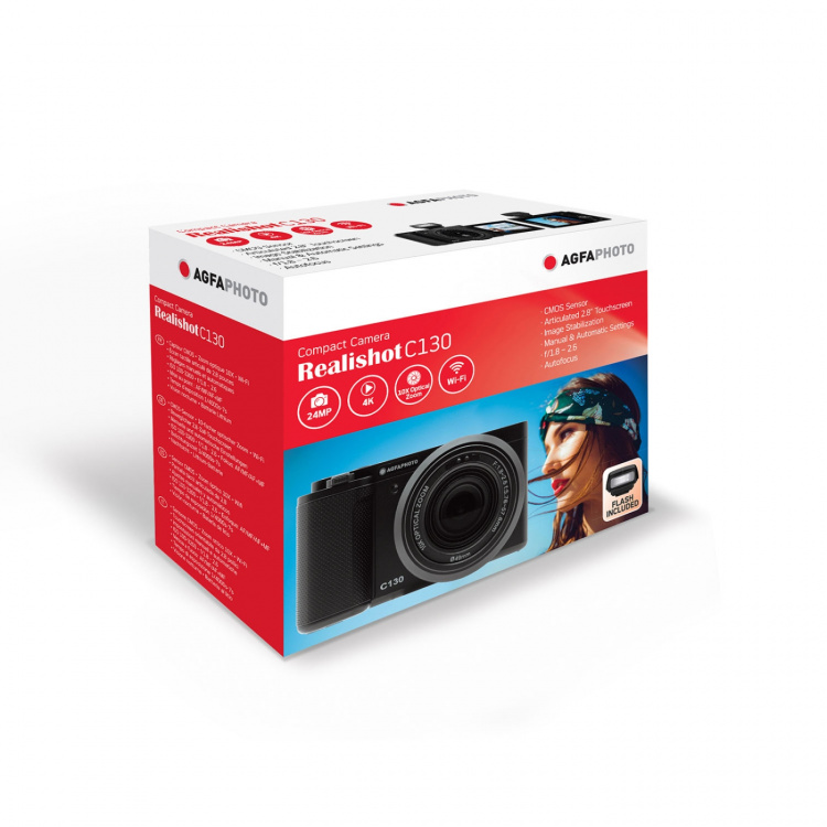 Agfa Digital Camera Realishot C130 CMOS 10x 24MP Black