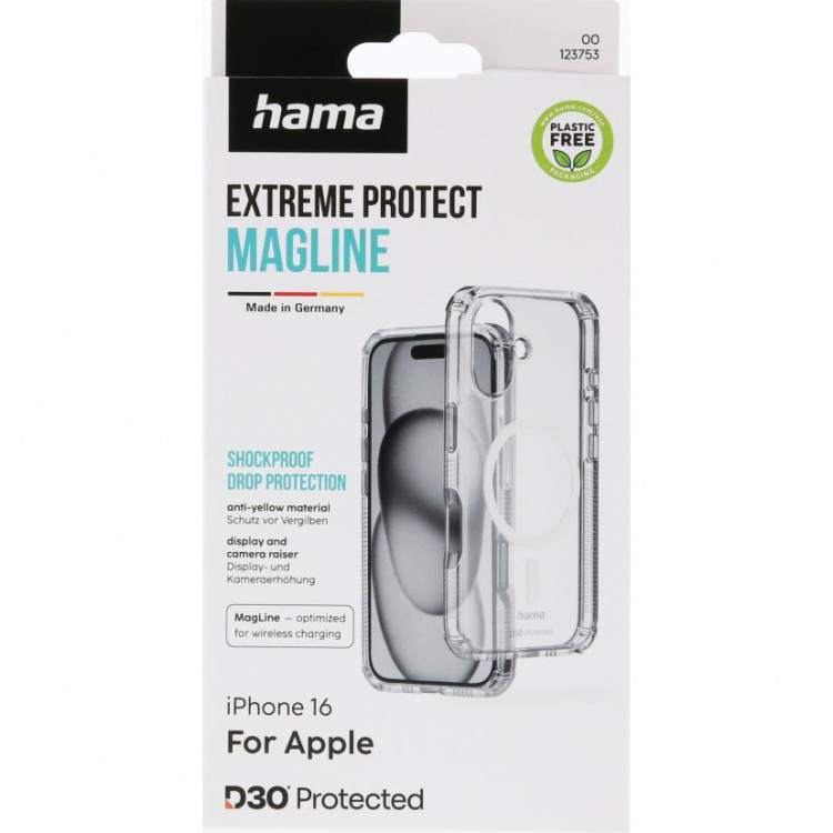 Hama Phone Case Extreme Protect iPhone 16 MagCase Transparent Hama Phone Case Extreme Protect iPhone 16 MagCase Transparent