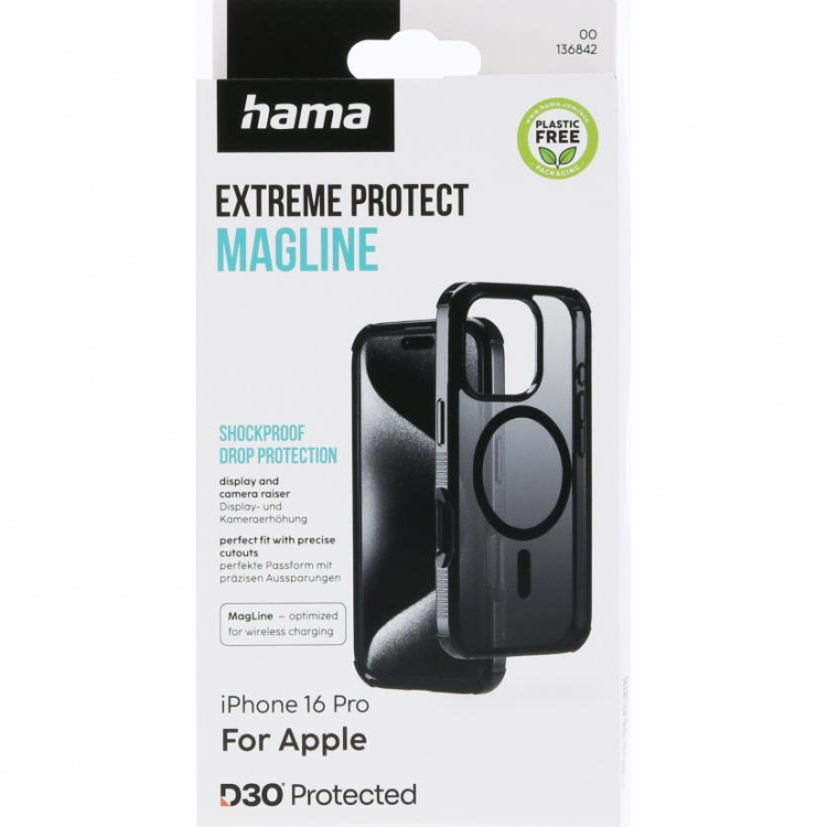 Hama Phone Case Extreme Protect iPhone 16 Pro MagCase Black
