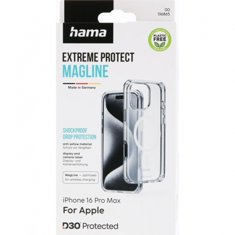 Hama Phone Case Extreme Protect iPhone 16 Pro Max MagCase Transparent Hama Phone Case Extreme Protect iPhone 16 Pro Max MagCase Transparent