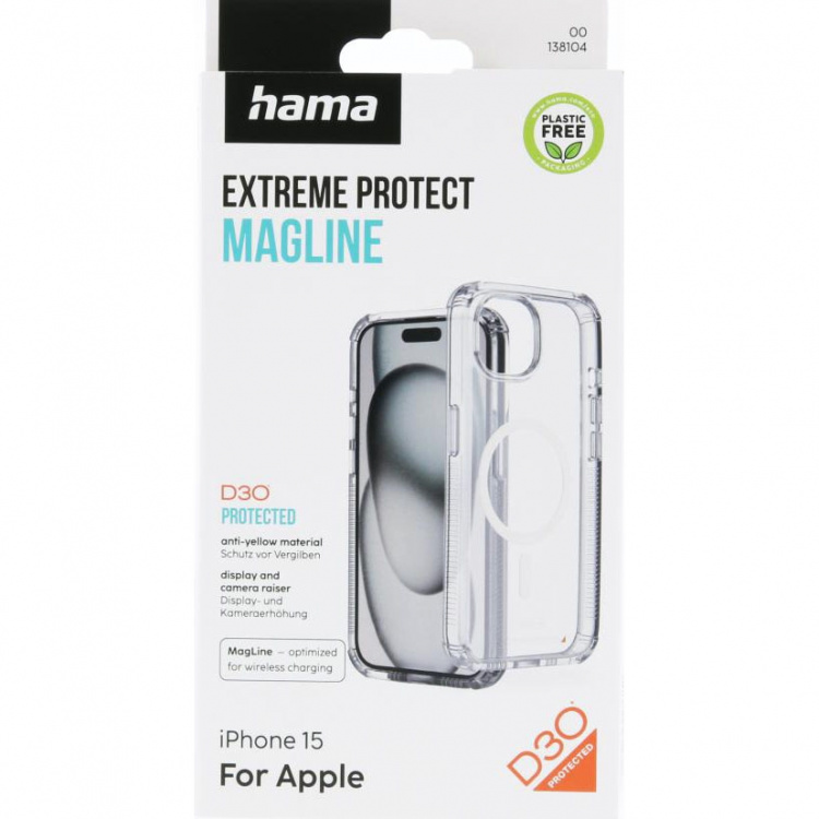 Hama Phone Case Extreme Protect iPhone 15 MagCase Transparent Hama Phone Case Extreme Protect iPhone 15 MagCase Transparent