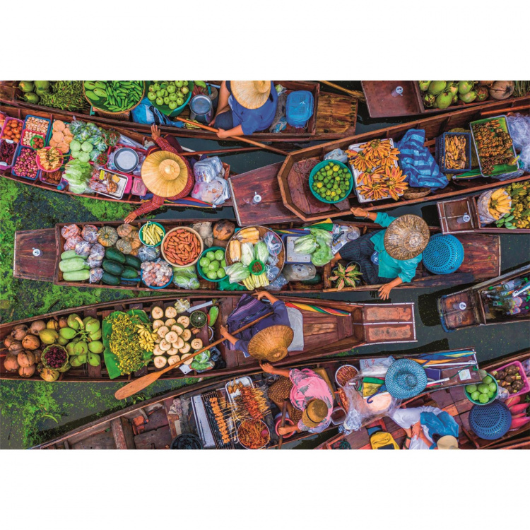 Clementoni Puzzle 1000 Pcs CB High Quality Collection Thai Floating Market Clementoni Puzzle 1000 Pcs CB High Quality Collection Thai Floating Market