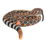 Wild Republic Plush Toy Living Earth Snakes 152 cm Western Diamondback Rattlesnake