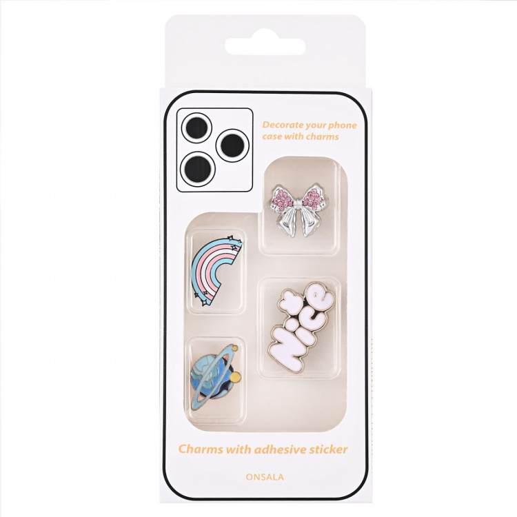 Onsala Charms Pimp Your Phone Metal and Plastic 4pcs