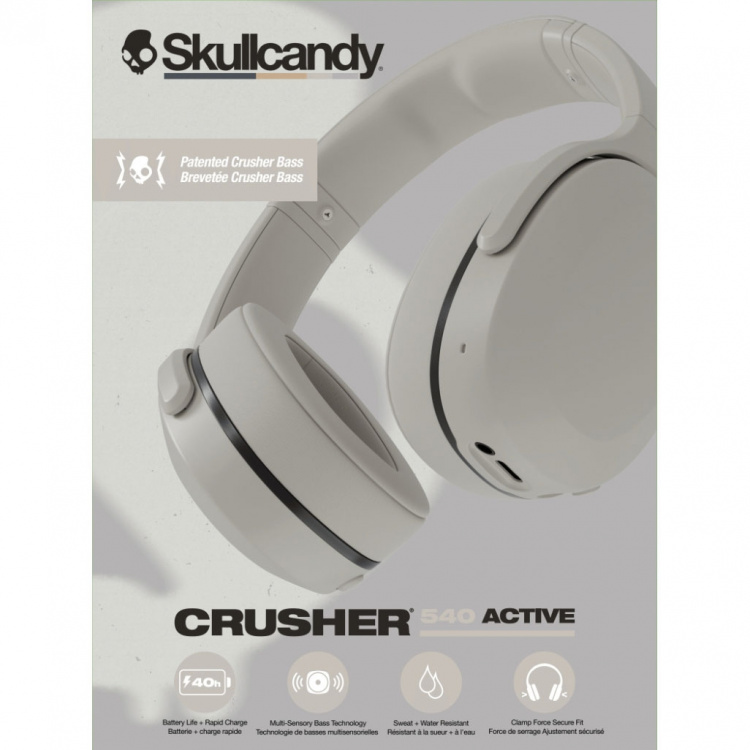 Skullcandy Headphone Crusher 540 Active Over-Ear Grey Concrete