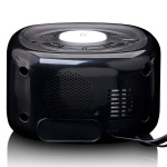 Lenco FM Clock Radio with Night Light Black