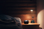 Lenco FM Clock Radio with Night Light Black