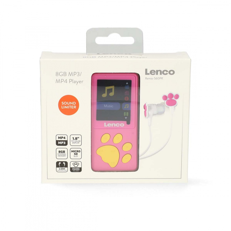 Lenco MP3/MP4 player with 8GB memory Pink