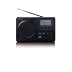 Lenco Compact Portable FM Radio with LCD Screen Black