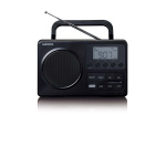 Lenco Compact Portable FM Radio with LCD Screen Black