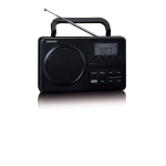 Lenco Compact Portable FM Radio with LCD Screen Black