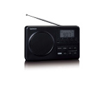 Lenco Compact Portable FM Radio with LCD Screen Black