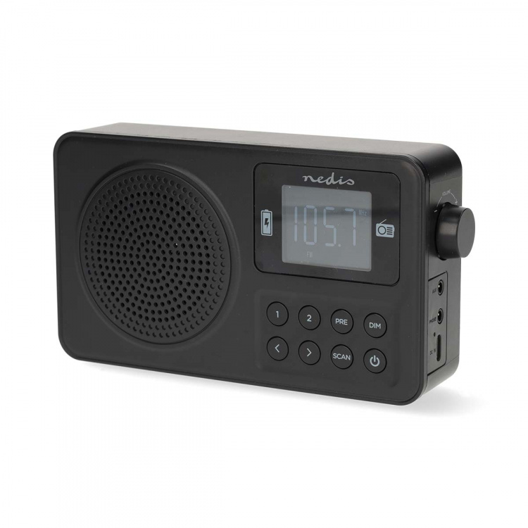 Nedis FM Radio | Portable Design | FM | Accu Powered / USB Powered | Digital | 2 W | Screen size: 1.77 