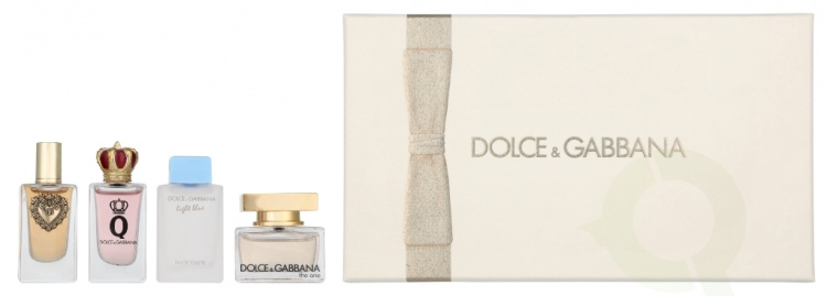 Dolce & Gabbana Miniatures Set For Women 19.5 ml Devotion Edp 5ml/Q Edp 5ml/The One Edp 5ml/Light Blue Edt 4,5ml