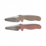 Filibabba Beginner\'s cutting knives - 2-pack - Warm Grey + Rose - (FI-03338)