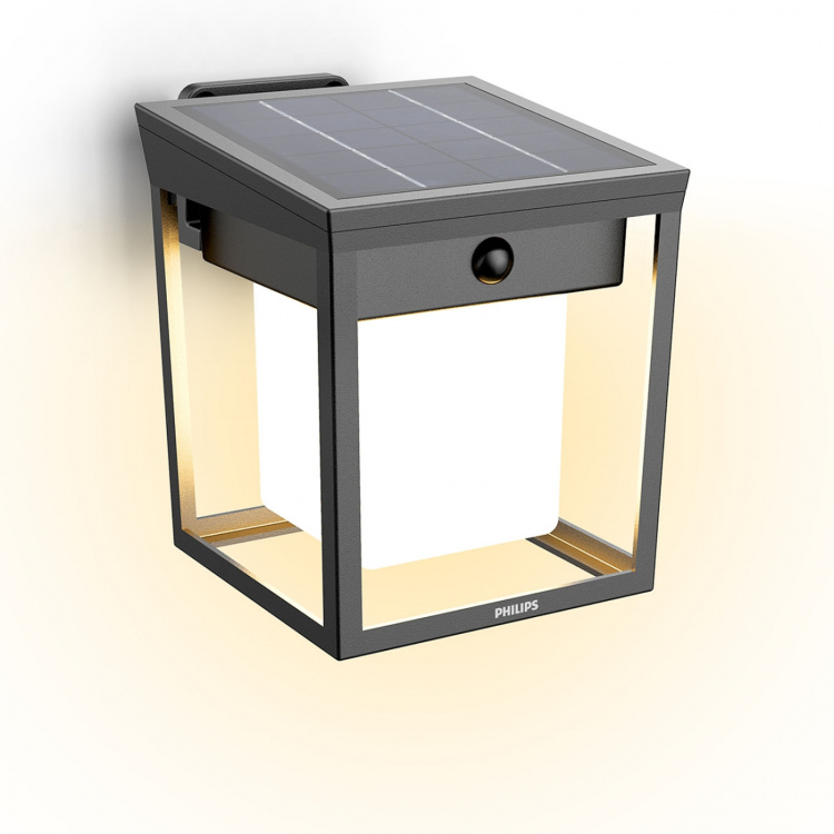 Philips Blaise Vägglampa Solcell LED 250/20lm Svart