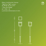 Philips Blaise Piedestal Solcell LED 250/20lm Svart