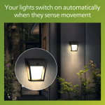 Philips Nissa Vägglampa Solcell LED 250/20lm Svart