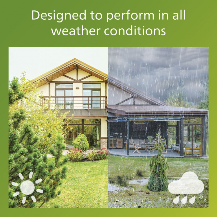 Philips Nissa Vägglampa Solcell LED 250/20lm Svart