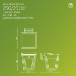 Philips Nissa Vägglampa Solcell LED 250/20lm Svart