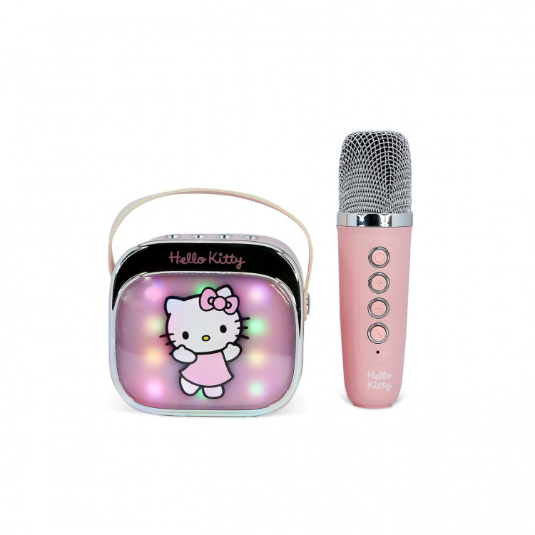 HELLO KITTY Karaoke Speaker with Microphone Hello Kitty Popsing LED