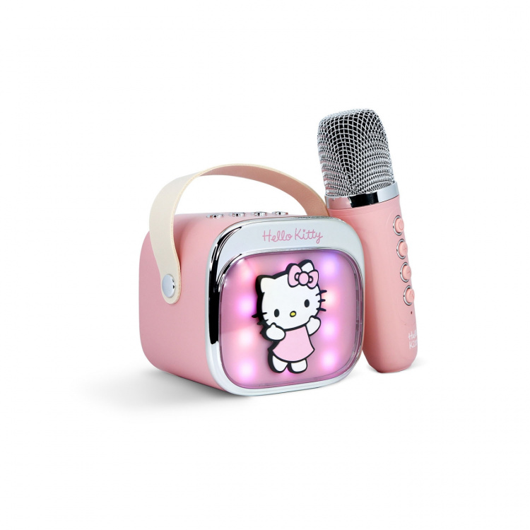 HELLO KITTY Karaoke Speaker with Microphone Hello Kitty Popsing LED