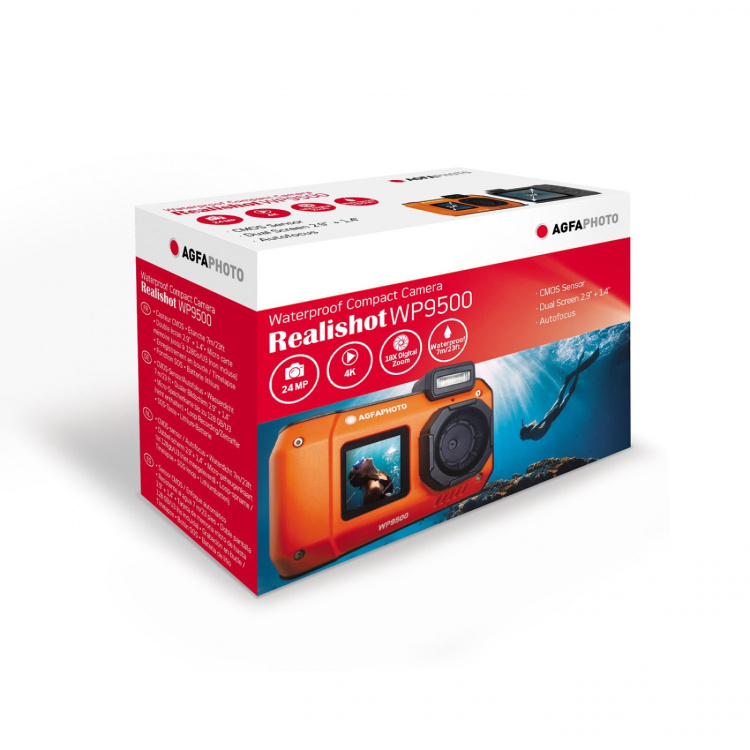 Agfa Digital Camera WP9500 CMOS WP Full HD Orange