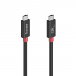Hama Cable USB-C USB 4.0 Gen4 80 Gbit/S 240W Black 1.0m