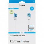 Hama Network Cable Cat6A 10Gbit/S U/Utp Flat White 15m