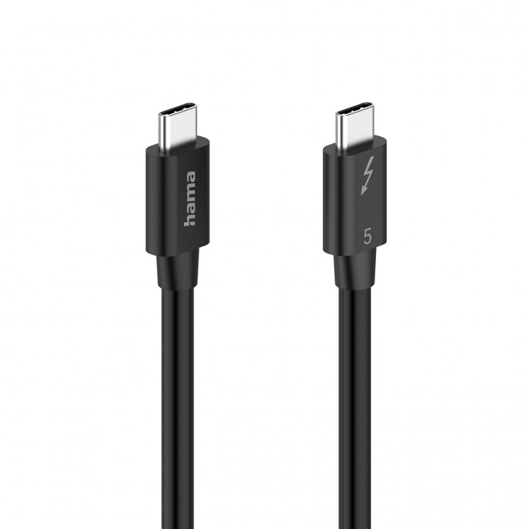 Hama Cable USB-C Thunderbolt 5 80 Gbit/S Ultra-Hd 8K 1.0M Black